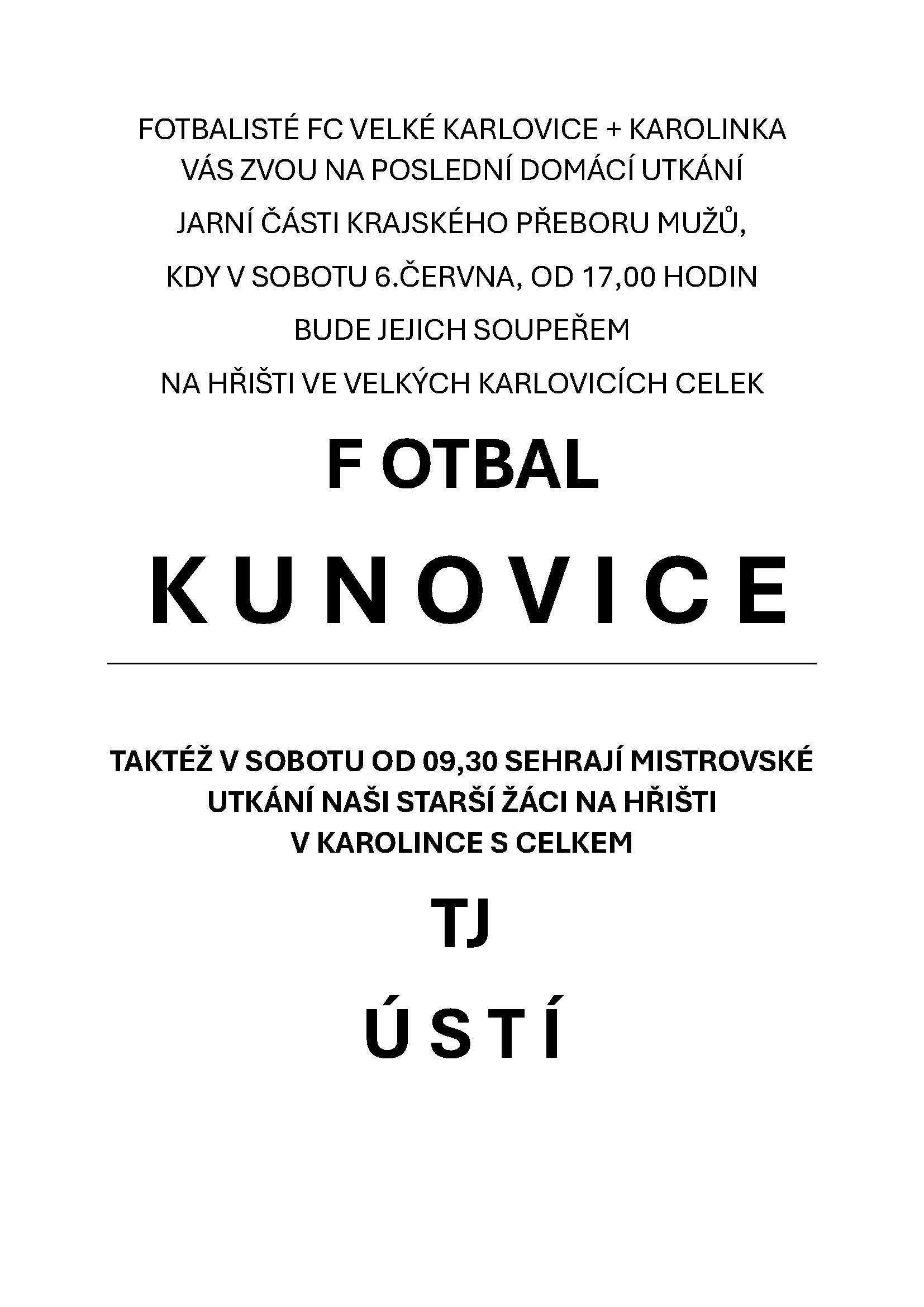 Pozvánka na fotbal