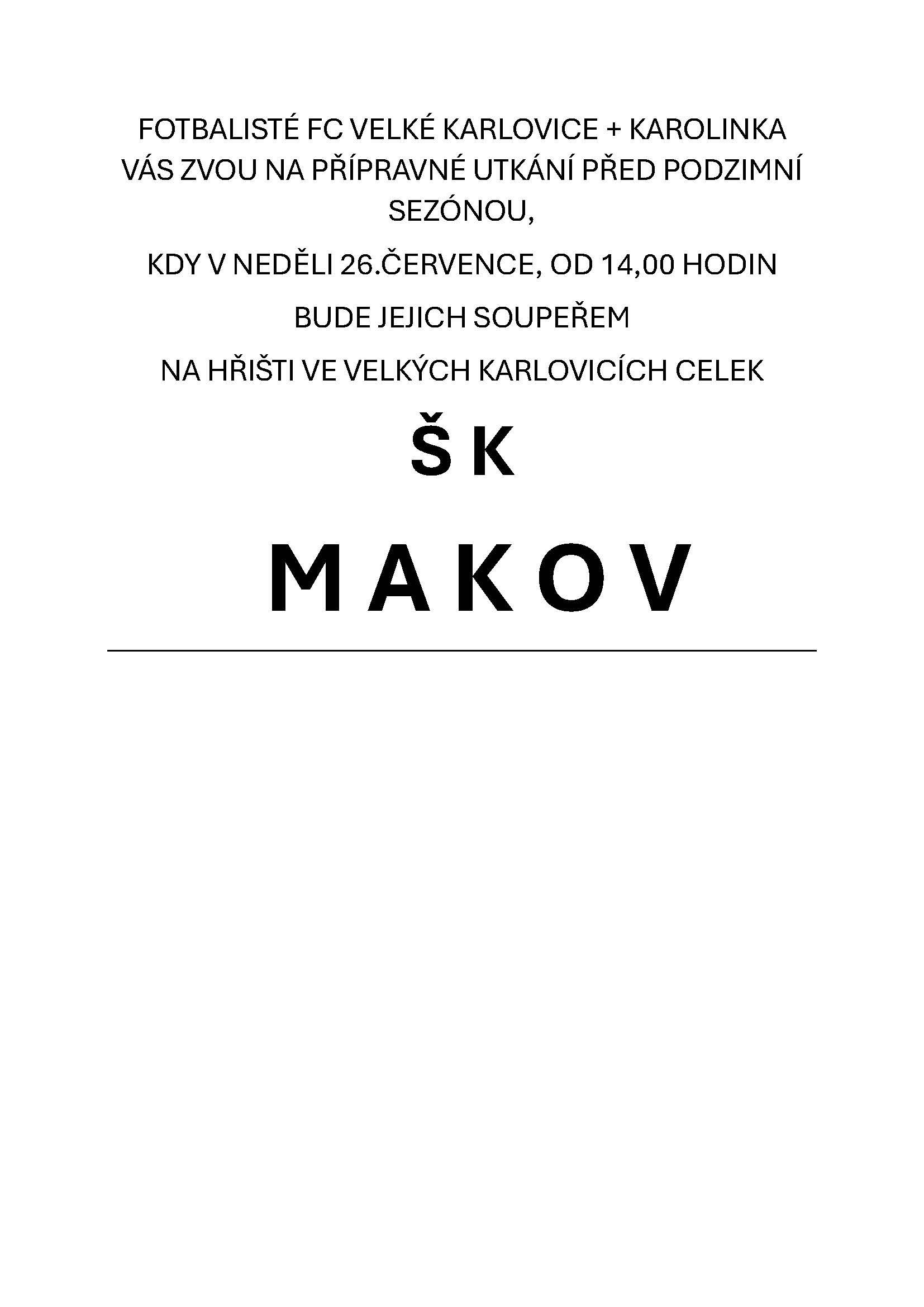 Pozvánka na fotbal