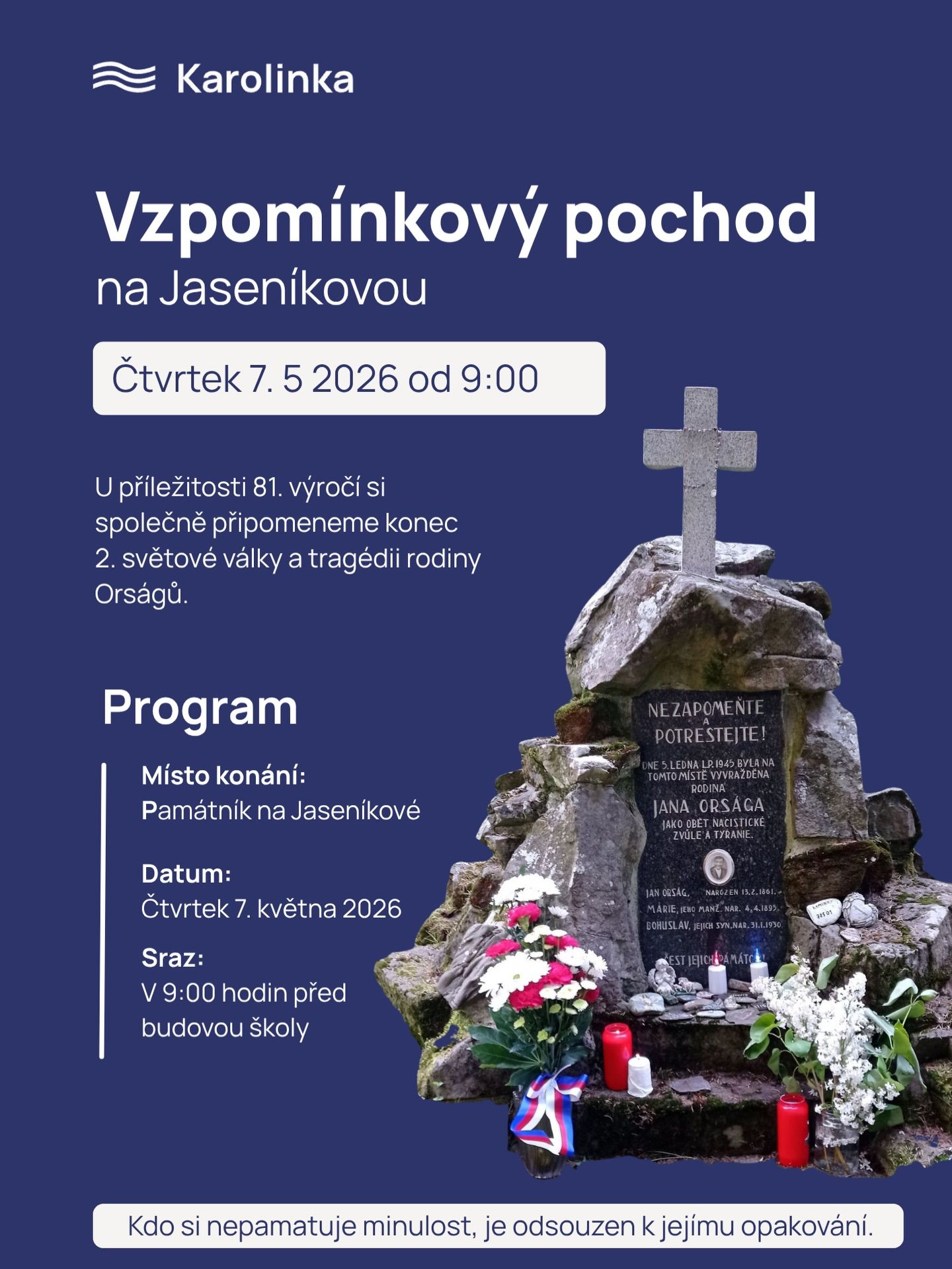 Vzpomínkový pochod na Jaseníkovou