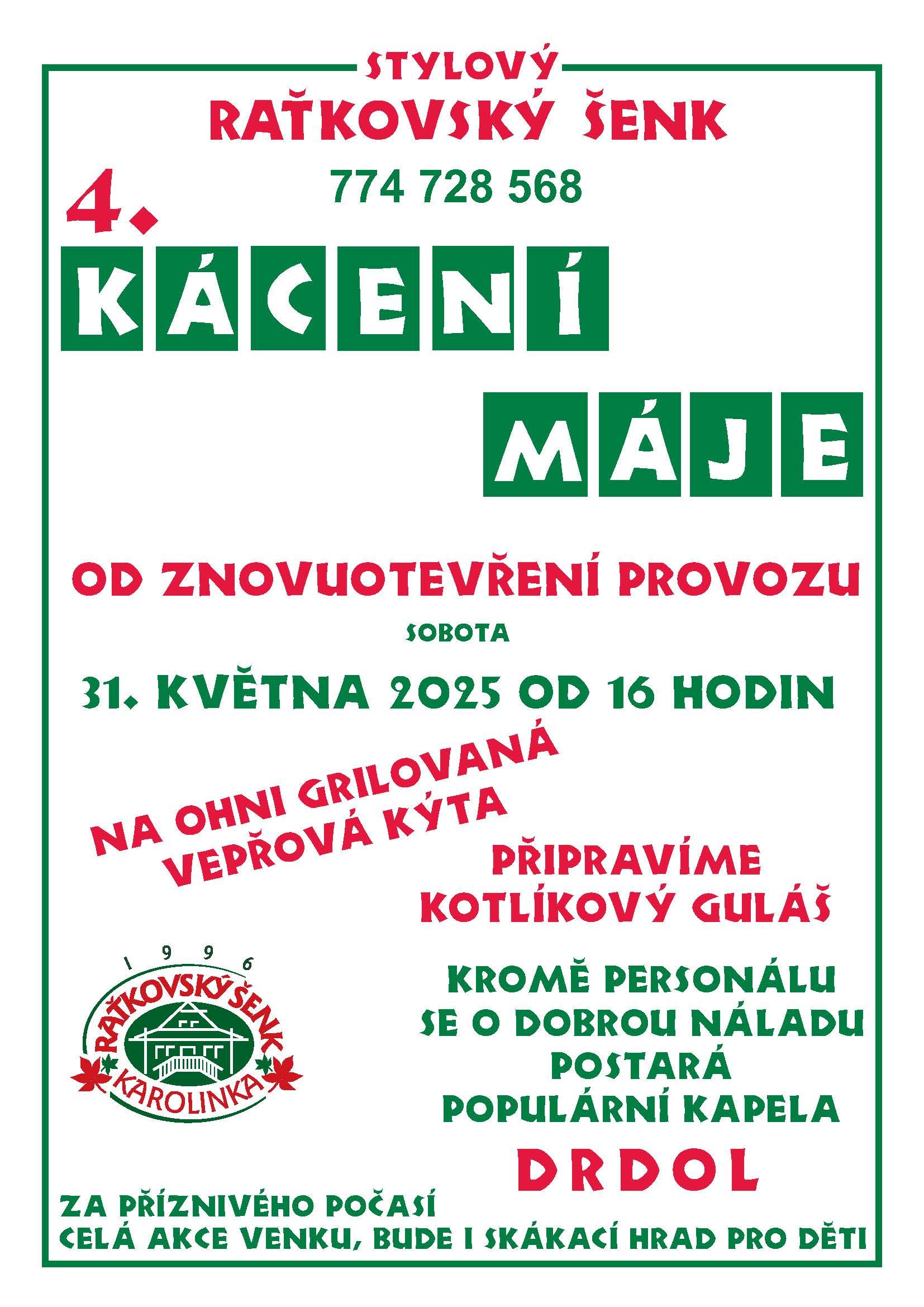 Kácení máje v Raťkovském šenku