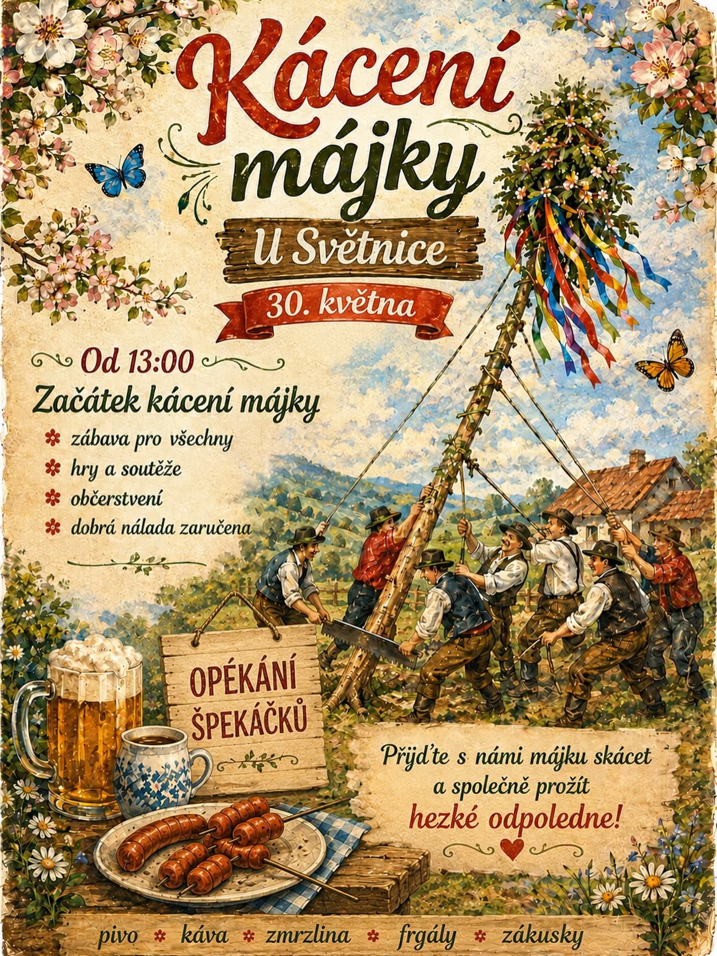 Kácení májky U Světnice