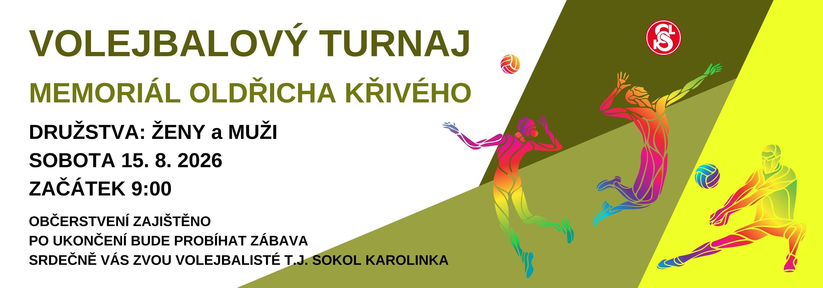Volejbalový turnaj Memoriál Oldřicha Křivého