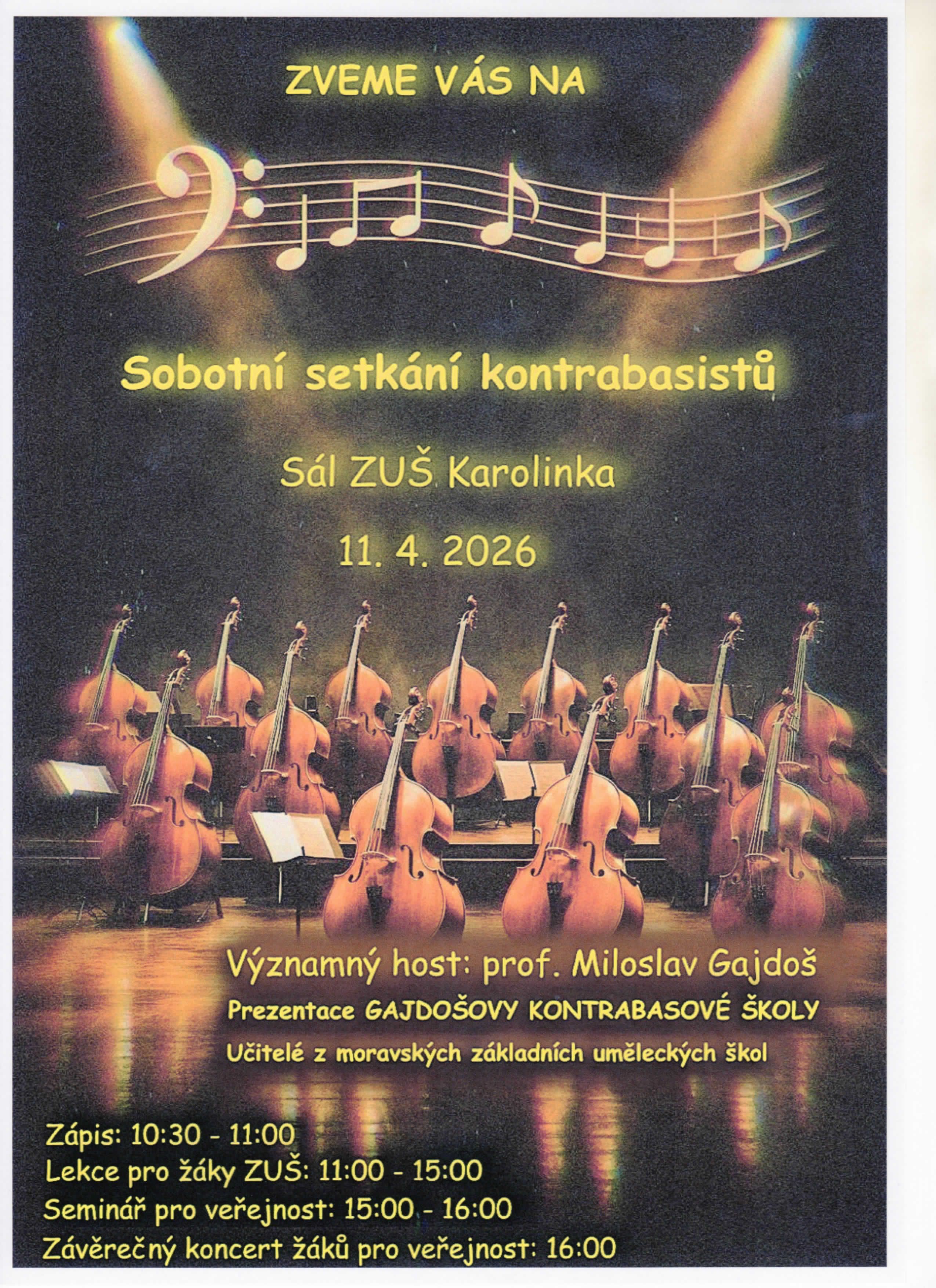 Sobotní setkání kontrabasistů
