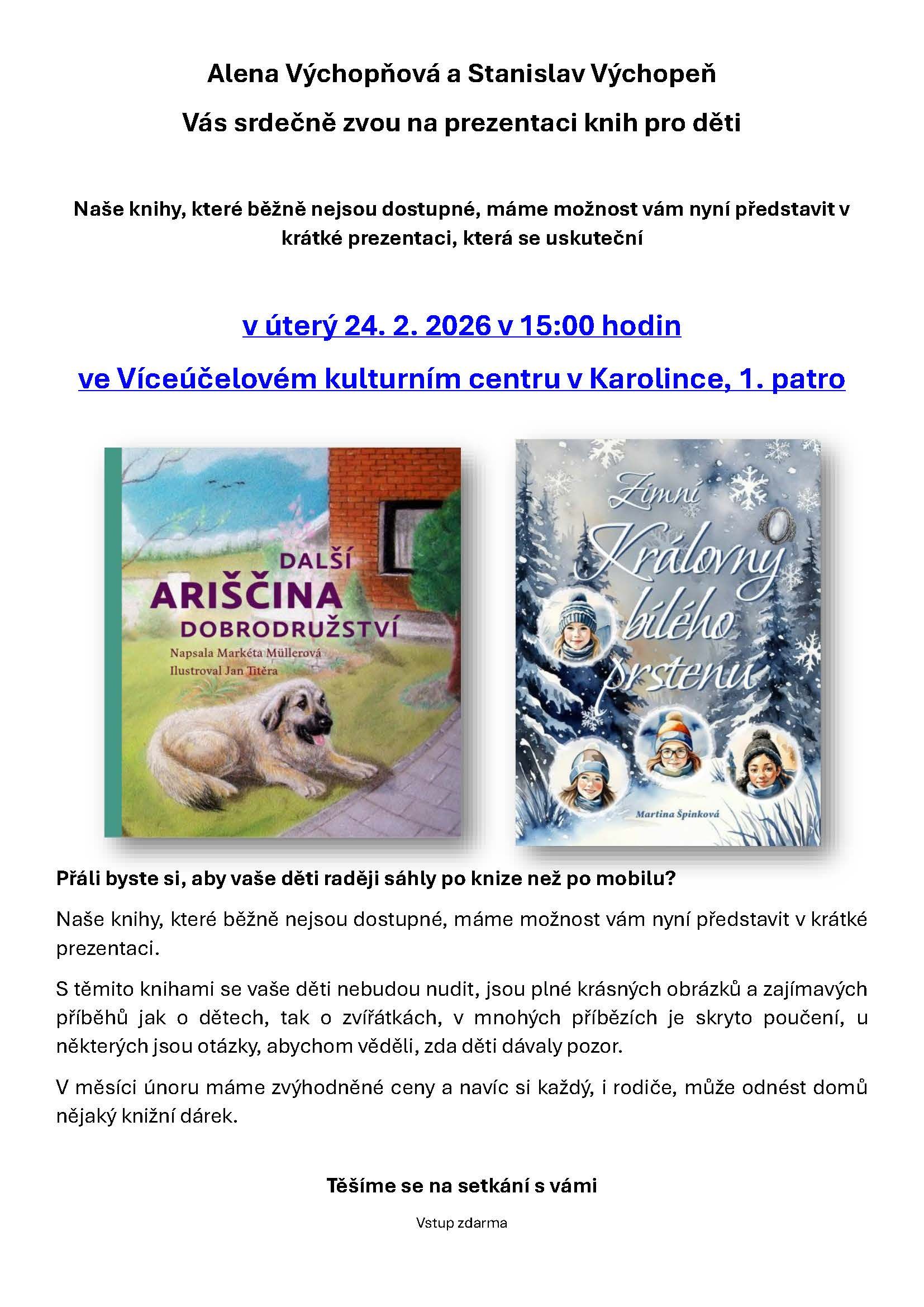 Prezentace knih pro děti