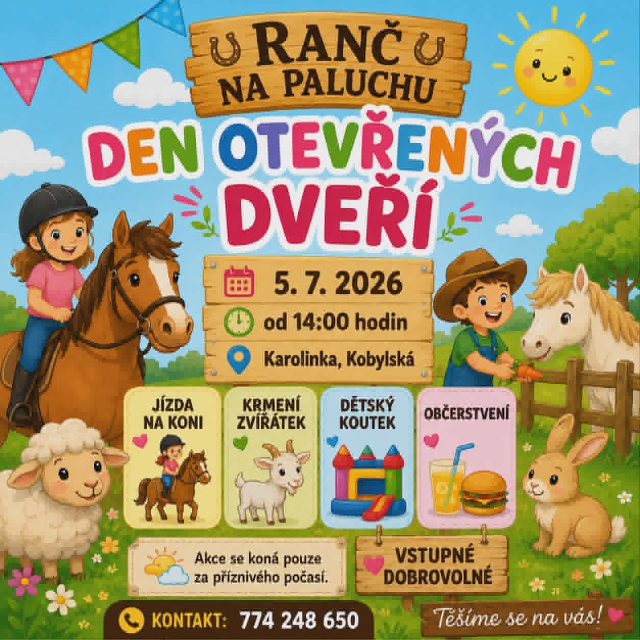 Den otevřených dveří na Ranči Na Paluchu