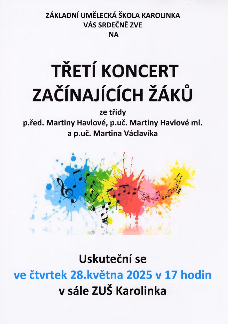 Třetí koncert začínajících žáků