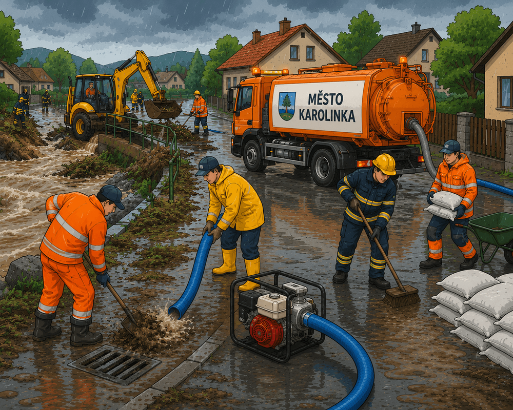 Poděkování občanům a shrnutí situace po přívalových deštích