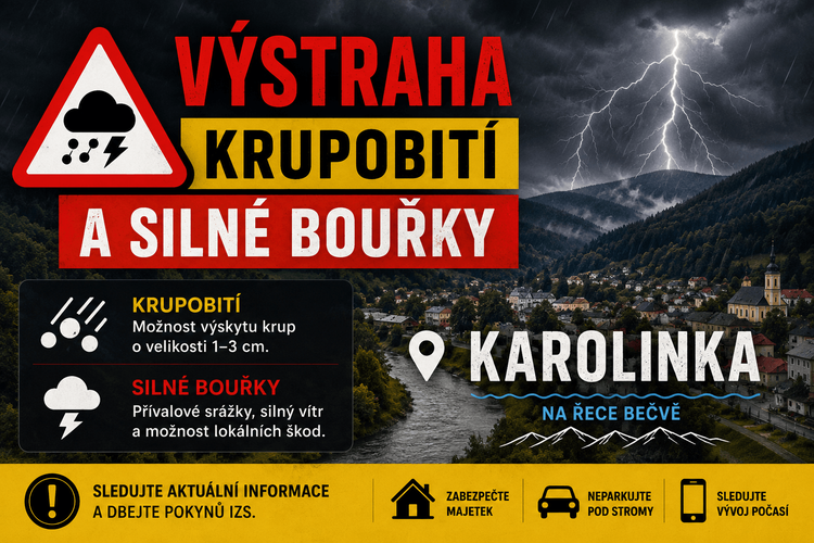 VÝSTRAHA ČHMÚ - AKTUALIZACE 14.7.2026