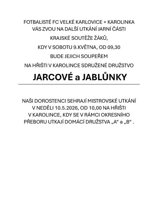 Pozvánka na fotbal