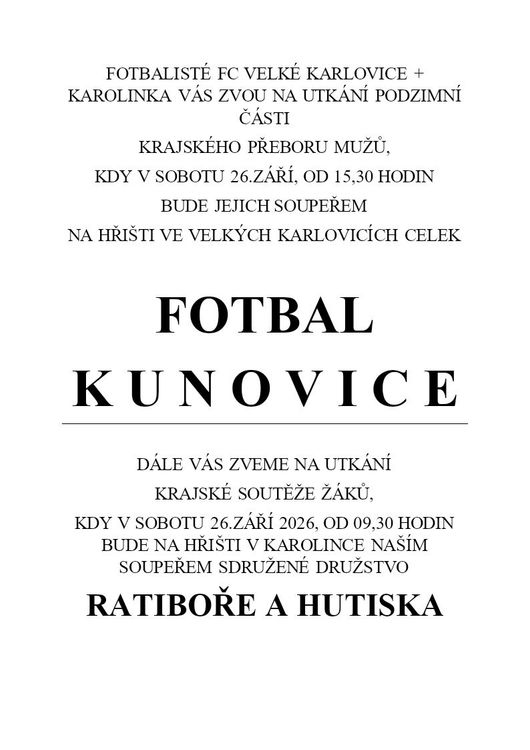 Pozvánka na fotbal