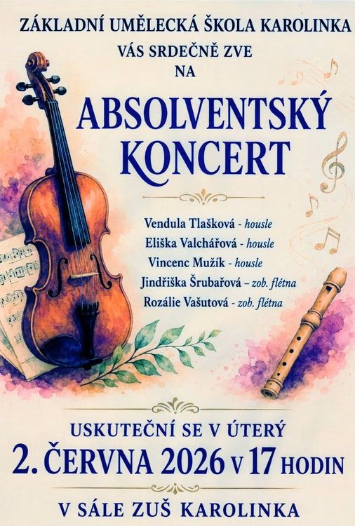 Absolvenstský koncert-změna termínu
