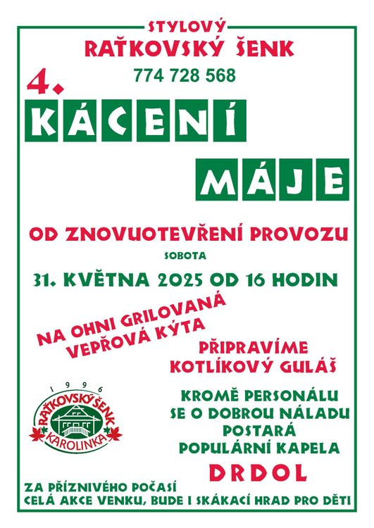 Kácení máje v Raťkovském šenku