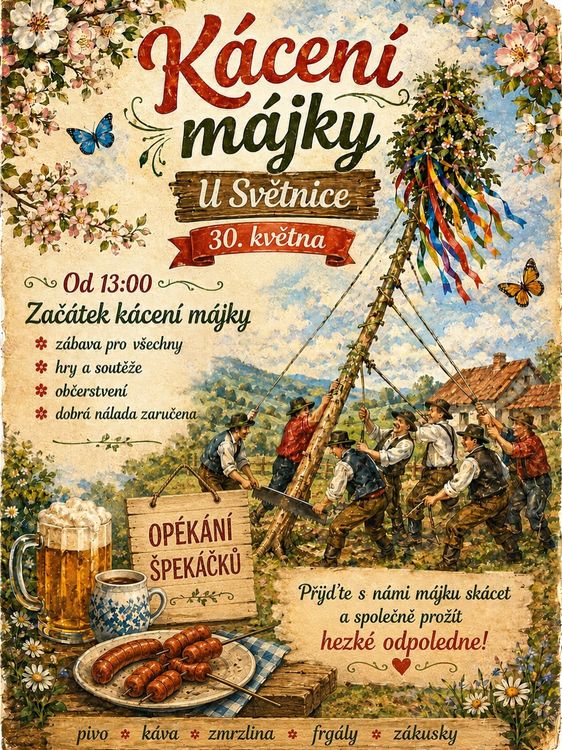 Kácení májky U Světnice