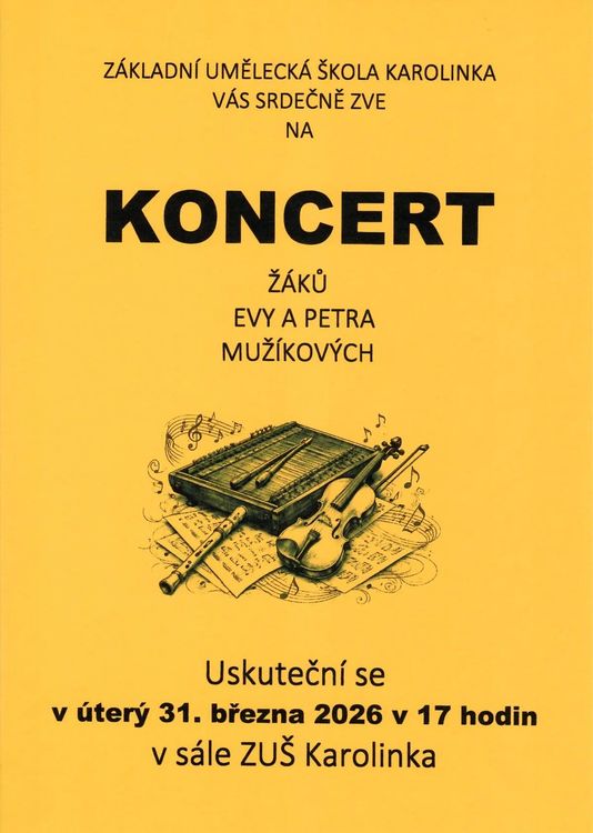Koncert žáků Evy a Petra Mužíkových