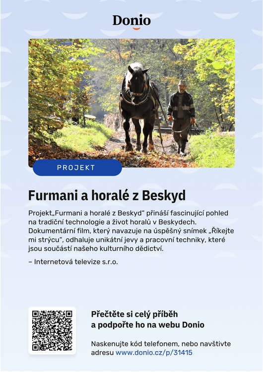 Dokumentární film „ Furmani a horalé z Beskyd“