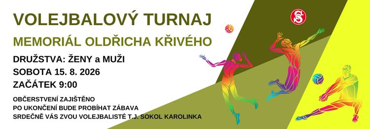 Volejbalový turnaj Memoriál Oldřicha Křivého