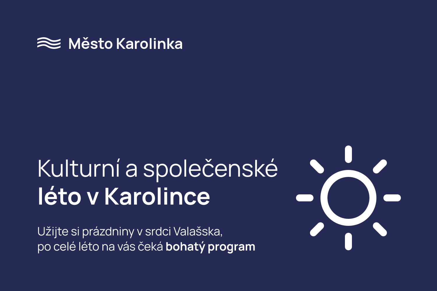 Kulturní a společenské léto v Karolince 2026