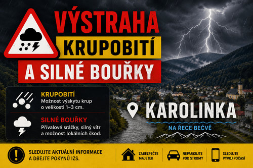VÝSTRAHA ČHMÚ - AKTUALIZACE 14.7.2026