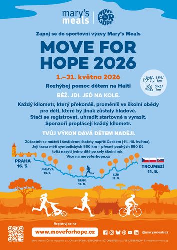 Štafeta Move for Hope projede městem Karolinka a podpoří děti na Haiti