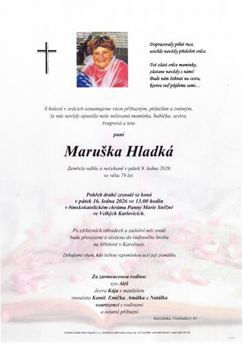 Smuteční oznámení