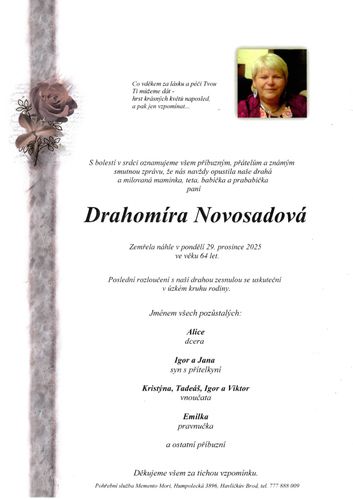 Smuteční oznámení_Hladká Marie