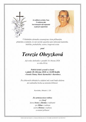 Smuteční oznámení