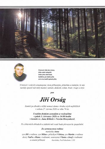 Smuteční oznámení