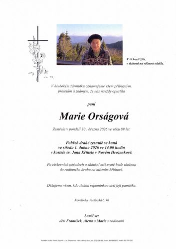 Smuteční oznámení