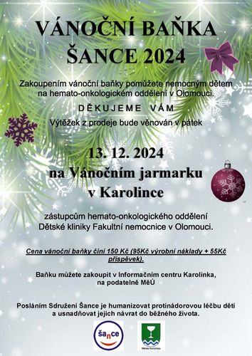 VÁNOČNÍ BAŇKA ŠANCE 2024