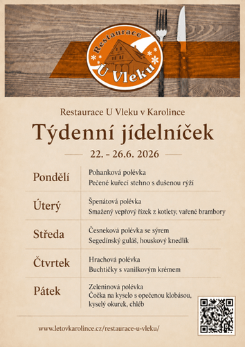 NABÍDKA ZAJIŠTĚNÍ STRAVOVÁNÍ během rekonstrukce školní kuchyně - aktualizace + jídelníček 22.6. - 26.6.